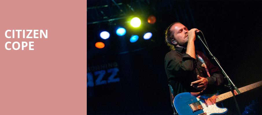 Citizen Cope, College Street Music Hall, New Haven